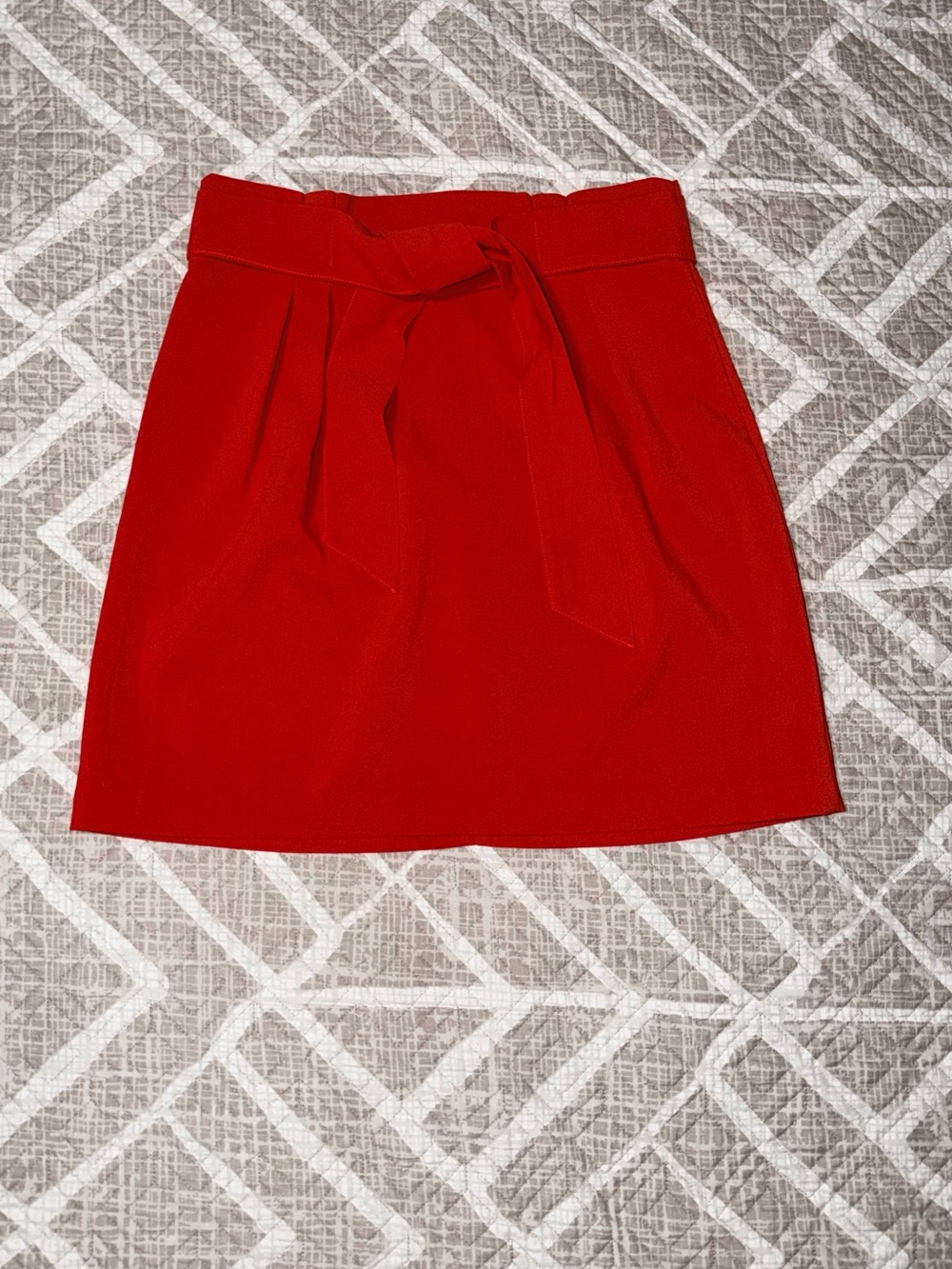 Soprano Red Tie-Waist Mini Skirt